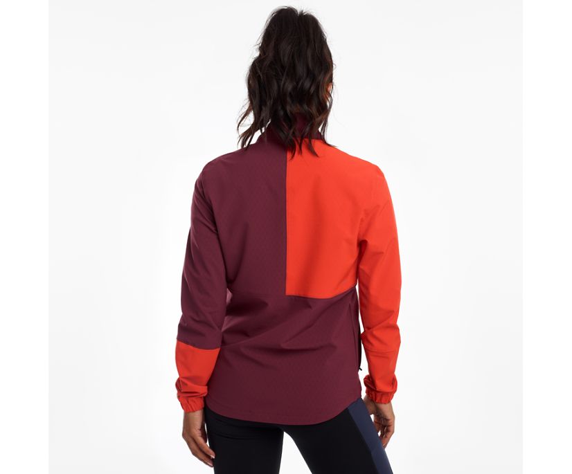 Women's Saucony Bluster Jackets Red / Burgundy | Singapore 269OKIR